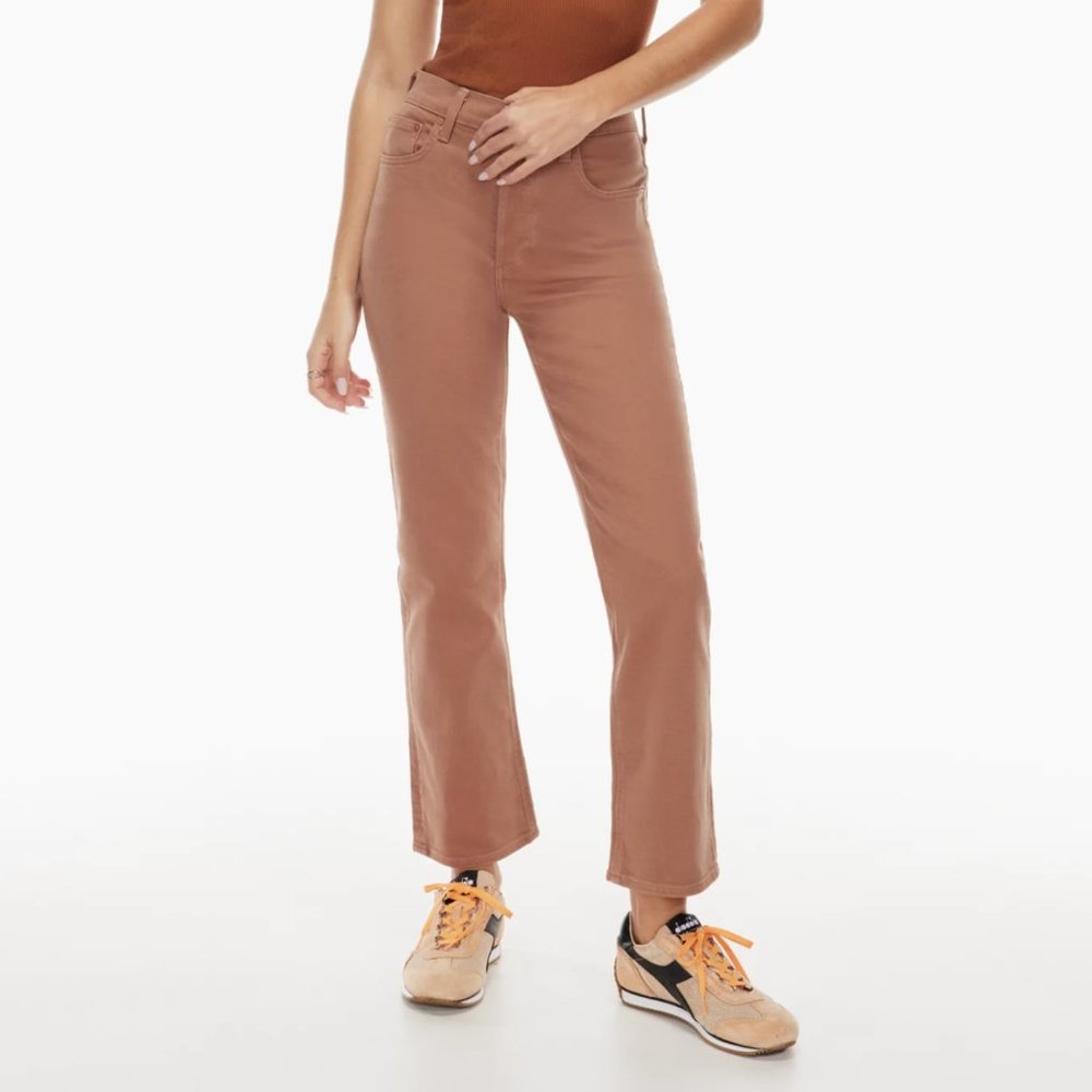 COPY - The Arlo High Rise Straight Denim Forumn Terracotta